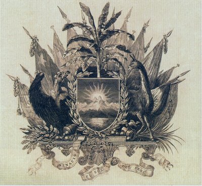 Coat of Arms of the Republic of Peru Created by San Martín on October 21, 1821 by Unbekannt Unbekannt